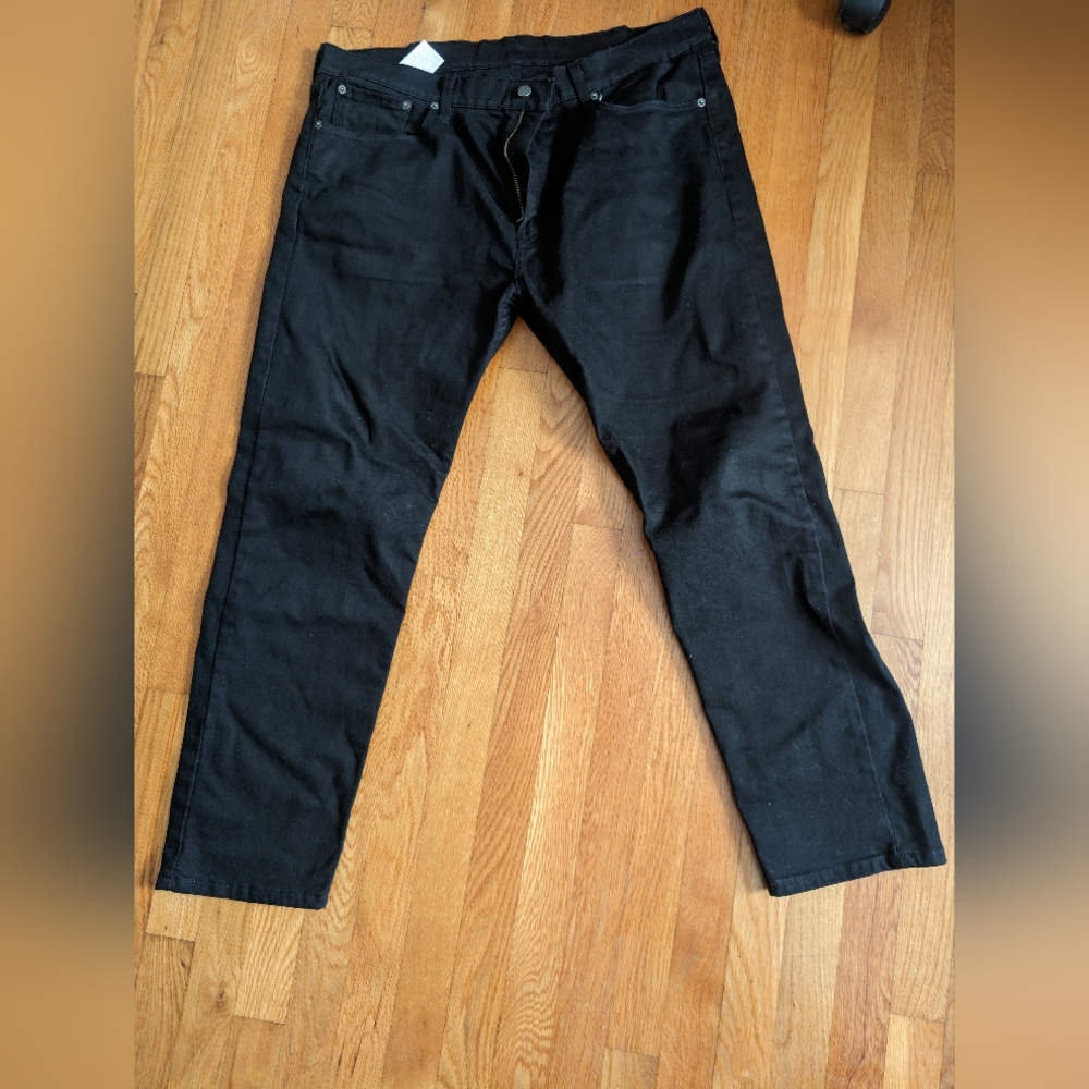 Levi's 502 slim tapered black jeans 38x30